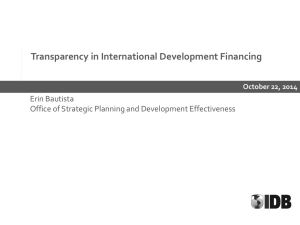 Transparency in International Development Financing October 22