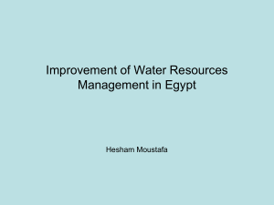Improvement of Water Resources Management in Egypt