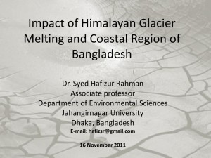 Impact of Himalayan Glacier Melting and Coastal Region