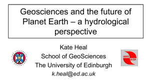 Geosciences and the future of Planet Earth – a hydrological