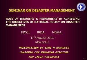 Insurance & Disaster Mitigation
