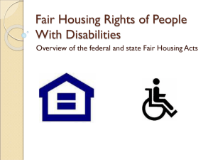 Fair Housing Rights of People With Disabilities