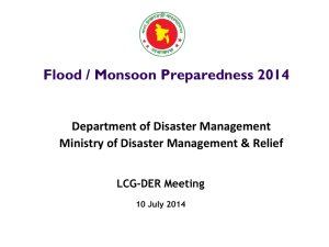 PPT on Flood / Monsoon Preparedness 2014