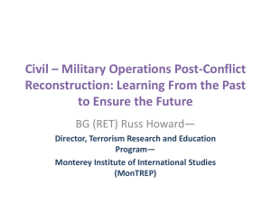 Post-Conflict Reconstruction: Learning From the Past to Ensure the