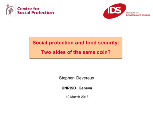 Social protection and food security