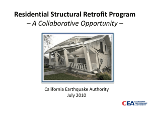 California Earthquake Authority (CEA) Residential