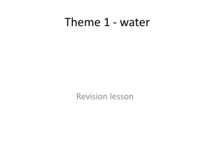 Theme 1 - water revision lesson