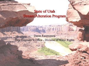 Stream Alteration Program and New Administrative Rule R655-13