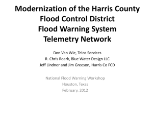Modernization of the Harris County Flood Control District Flood