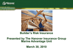 Builder`s Risk Insurance