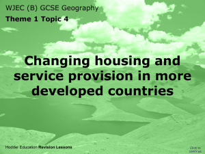 Changes In Services And Housing Provision