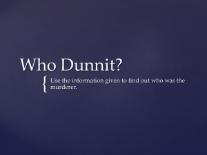 who_dunnit - Primary Resources