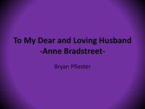 To My Dear and Loving Husband -Anne Bradstreet- - eng2326