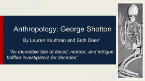 Anthropology: George Shotton