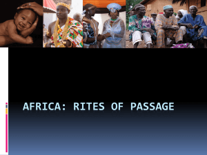 AFRICA: Rites of passage
