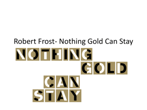 Robert Frost- Nothing Gold Can Stay