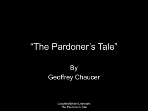 “The Pardoner`s Tale” - Parma City School District