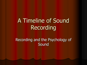 A TIMELINE OF SOUND RECORDING ()