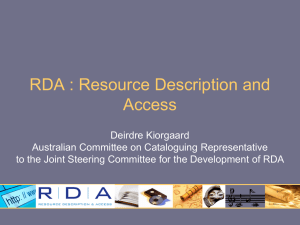 RDA - National Library of Australia