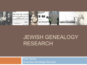 HadassahPresentation - Suncoast Genealogy Services