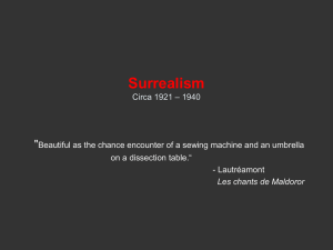 Surrealism lecture - NCLC 398: Art Transgressions