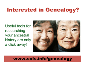 GenealogyPresentation - South Central Library System