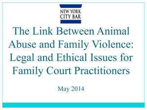 Link Between Animal Cruelty and Family Violence: A PowerPoint