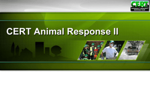 CERT Animal Response II
