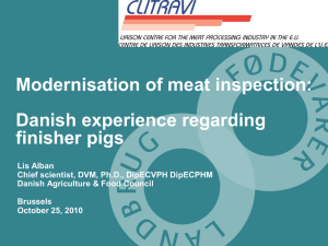 Modernisation of meat inspection
