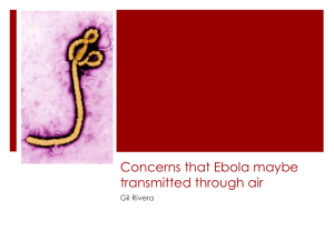 Concerns that Ebola maybe transmitted through air