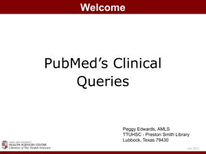 PubMed`s Clinical Queries