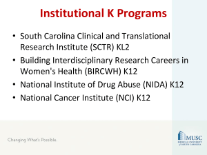 Institutional K Programs