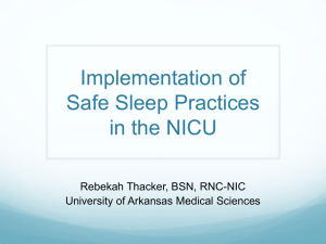 Implementation of Safe Sleep Practices in the NICU