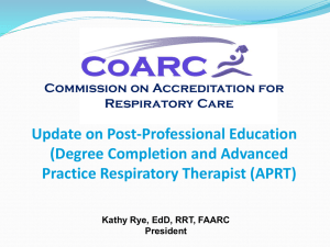 entry into respiratory care professional practice