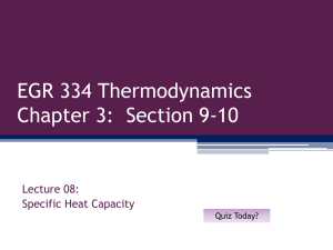Lecture 08: Ideal Gas and Specific Heats