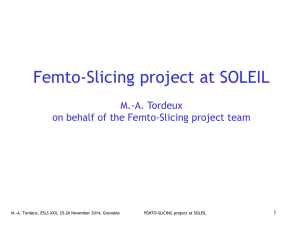 Femto-slicing project at SOLEIL