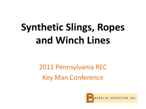 Synthetic Slings, Ropes and Winch Lines - SCTE Penn