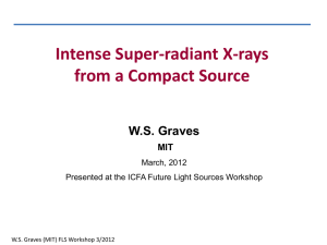 Intense Super-radiant X-rays from a Compact Source