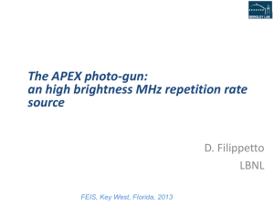 an high brightness MHz repetition rate source