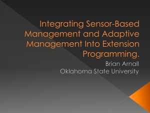 Integrating Sensor-Based Management and Adaptive Management