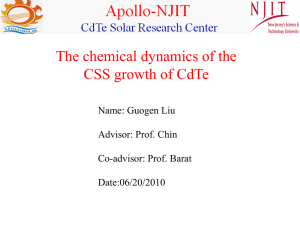 CdTeCSS - NJIT Physics Department