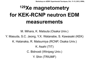 129Xe magnetometry for KEK-RCNP neutron EDM measurements