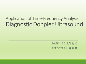 Application of Time-Frequency Analysis : Ultrasound Doppler Imaging