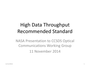 141111 NASA Proposal for High Data Throughput - CWE