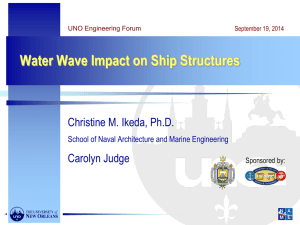 Water Impact on Ships and Off-Shore Structures Christine - UNO-EF