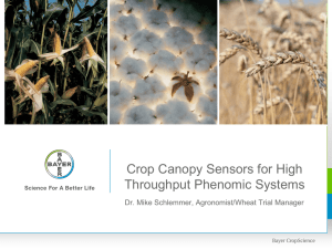 Crop Canopy Sensors for High Throughput Phenomic Systems