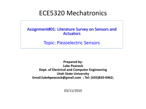 Piezoelectric Sensors - Utah State University