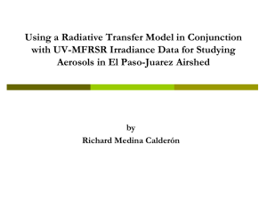 Using a Radiative Transfer Model in Conjunction with UV