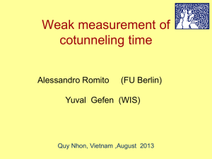 Weak measurement of cotunneling time