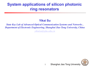 Optical differentiation - Silicon Photonics and Microsystems Lab